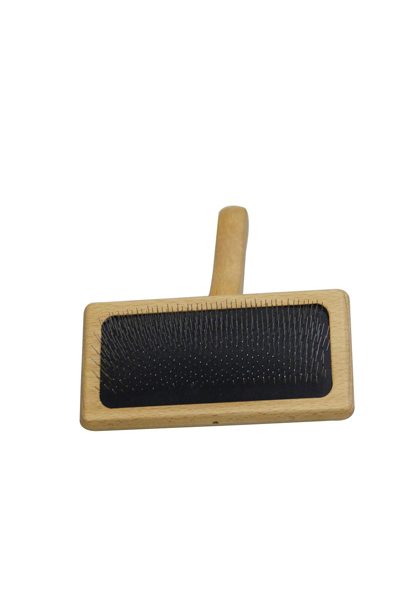 [Australia] - Professional Dog Grooming Slicker Brush, Beautiful Wood Design, Rounded Pinheads for Pain Free Dematting and Minimal Hair Damage 