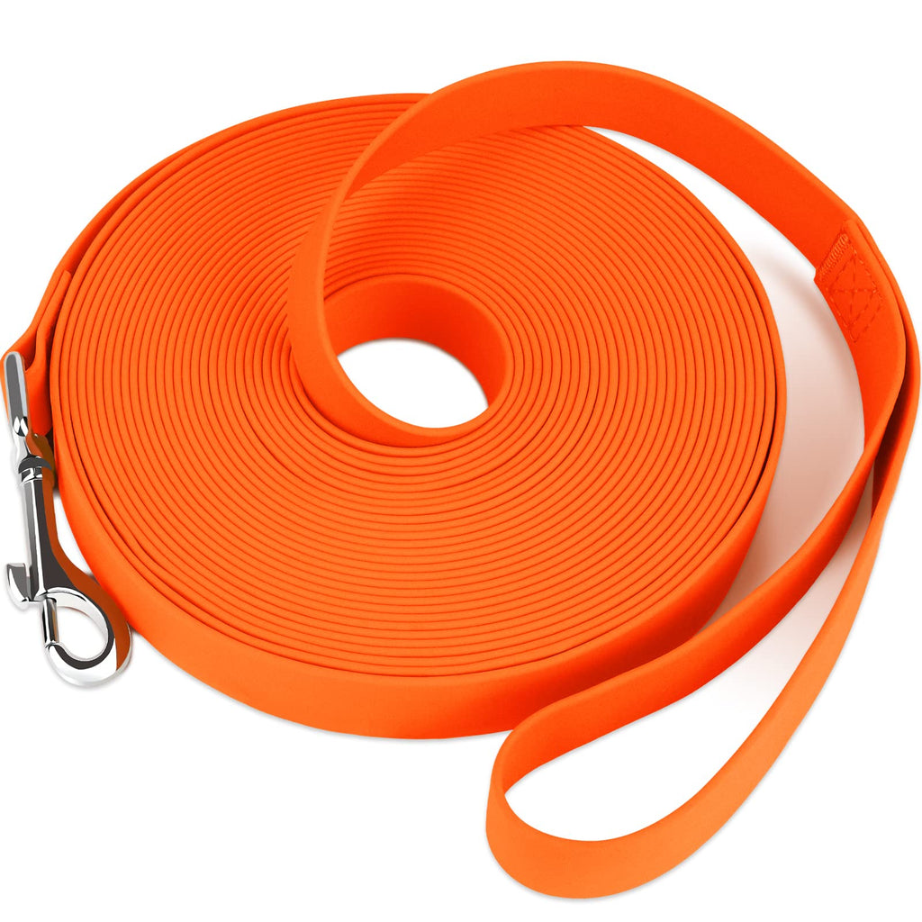 Dynmeow Tow Lead for Dogs, 5M 10M 15M 20M Waterproof Long Dog Lead for Dog Training, Training Lead for Medium and Large Dogs, Orange, 15M 15m (Pack of 1) - PawsPlanet Australia