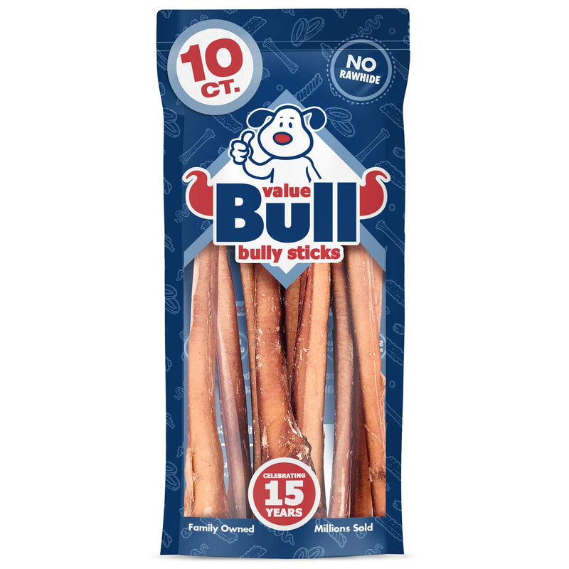 [Australia] - ValueBull Premium Bully Sticks, Thick 12 Inch, 10 Count - All Natural Dog Treats, Angus Beef Pizzles, Rawhide Alternative 