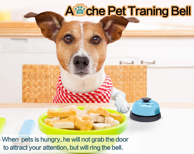 [Australia] - Aoche Pet Training Bells for Dog Cat, 2 Pack Pet Potty Training Bells for Pet Toilet Training and Pet Interactive Toys for Communication（White+Bule black+blue 