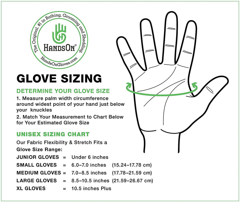 HandsOn Medium Bathing/Grooming/SheddingGloves, De-Shedding Gloves for Horses/Dogs/Cats/Livestock/Small Pets - PawsPlanet Australia