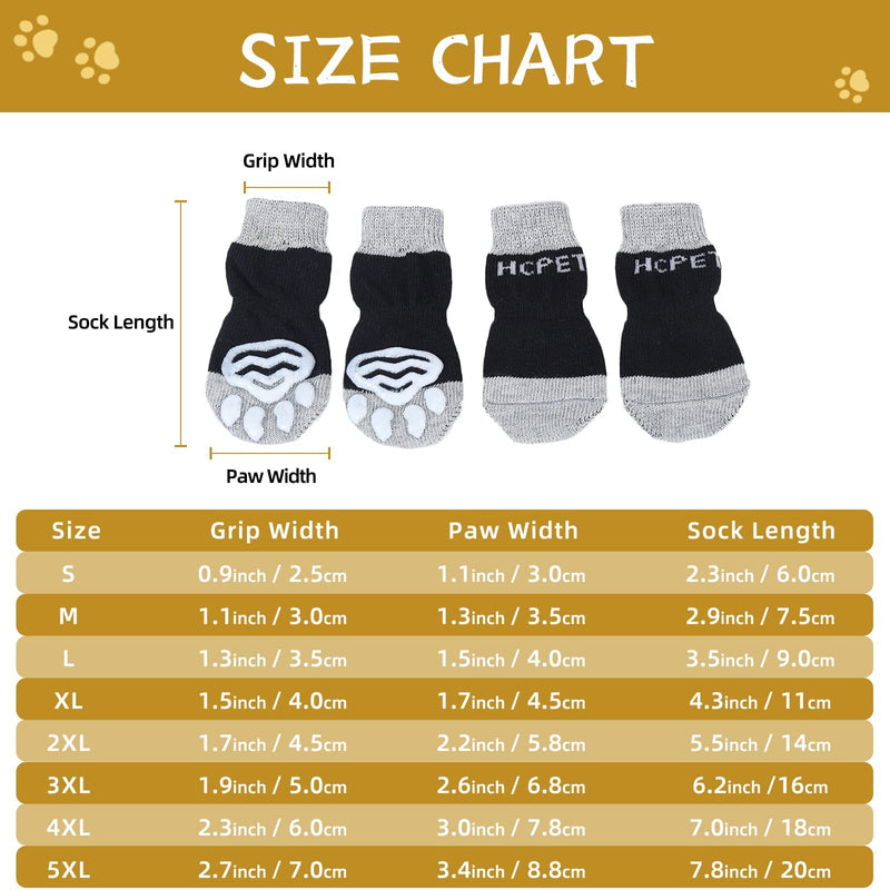 Hcpet Dog Socks Anti-slip Paw Protector Dog Boots, Dog Socks Traction Control for Indoor Wear, Fit Extra Small to Extra Large Dogs Cats S - PawsPlanet Australia