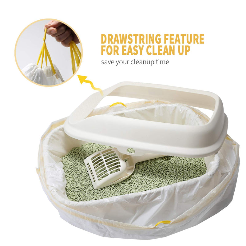 KONE Cat Litter Box Liners, 14 Count Jumbo Extra Durable Large Drawstring Kitty Litter Pan Bags Cat Waste Litter Bags Pet Cat Supplies (36" x 18") - PawsPlanet Australia