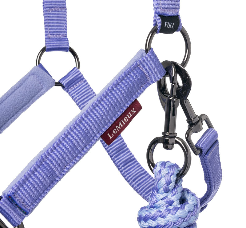 LeMieux Vogue Fleece Headcollar & Rope - Papaya Full - PawsPlanet Australia