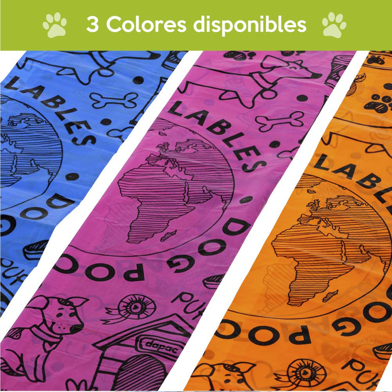 Dog waste bags with waste bag dispenser | Ecological dog poop bags for all breeds and sizes | Eco dog waste bags + linen bag holder Organic dog waste bags for resilient needs. 300 bags - PawsPlanet Australia