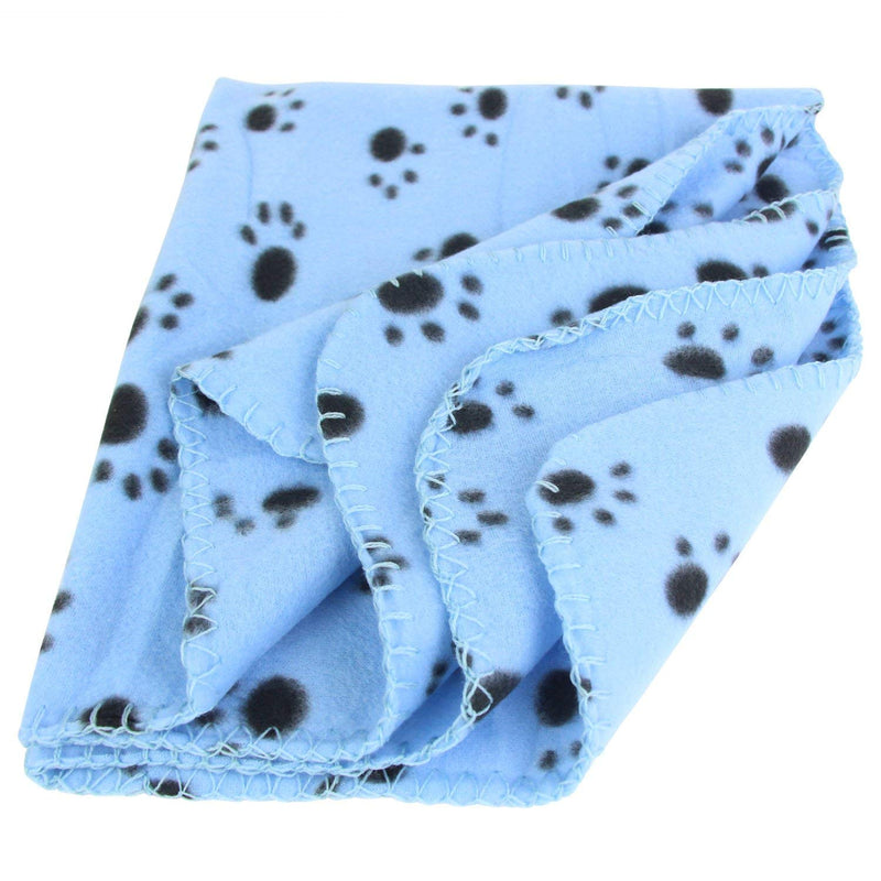 [Australia] - AK KYC 6 Pack Mixed Puppy Blanket Cushion Dog Cat Fleece Blankets Pet Sleep Mat Pad Bed Cover Paw Print Kitten Soft Warm Blanket Animals New Mixed 