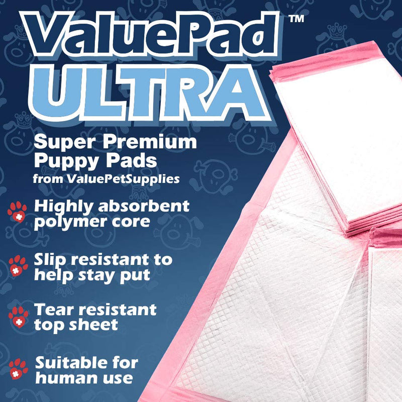 [Australia] - ValuePad Ultra Puppy Pads, Large 28x30 Inch, 10 Count - Premium Non-Slip Pee Pads for Dogs, Tear Resistant, Super Absorbent Polymer Gel Core, Leak-Proof 5-Layer Design 