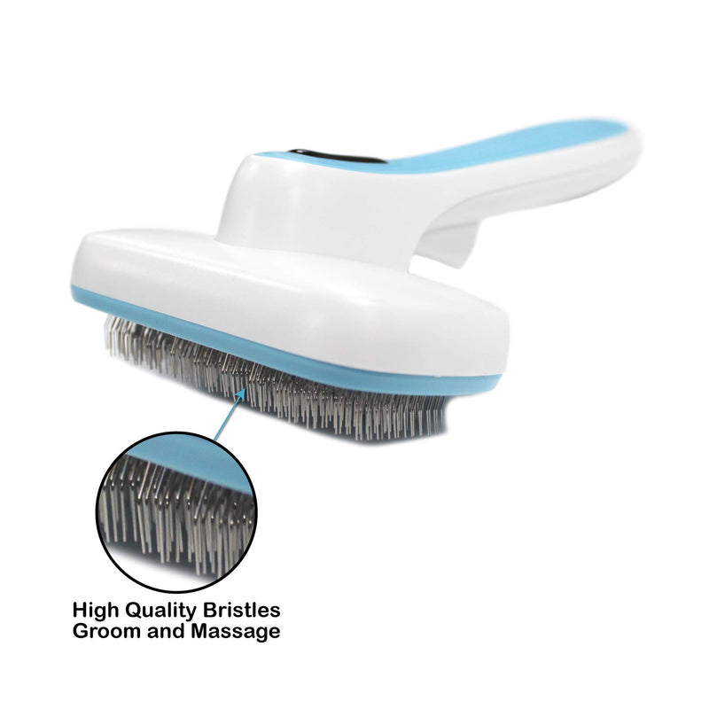 [Australia] - Pets First Premium Dog Brush & CAT Brush Self Cleaning Dog Slicker Hair Brush Easy to Clean Best Pet Grooming Brushes Shedding Grooming Tools for Dogs and Cats. Beautiful Gift for The Groomer! 