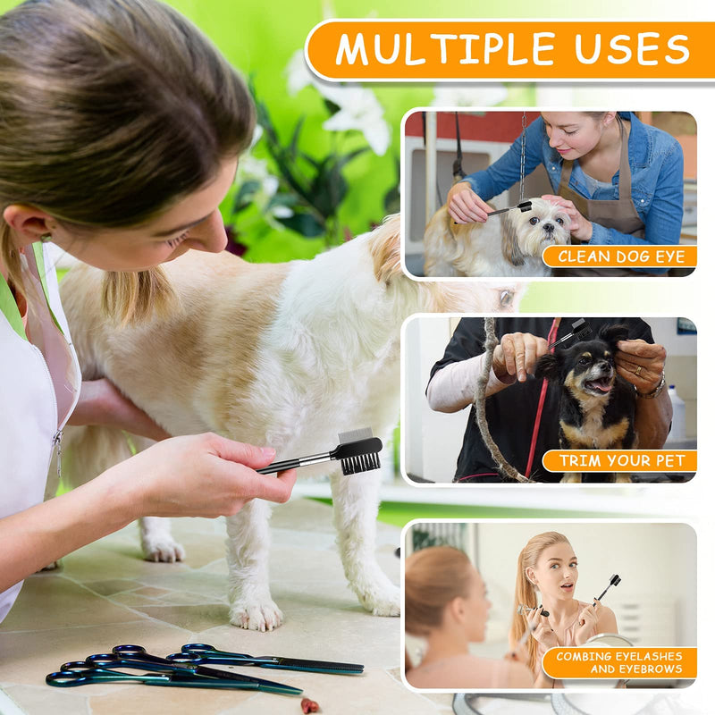 Dog tear stain remover comb, 2 pieces tear stain removal comb, dog flea comb, double-sided tear stain remover comb, double-sided dog eye comb brush for pets, cats, dogs, kittens, puppies - PawsPlanet Australia
