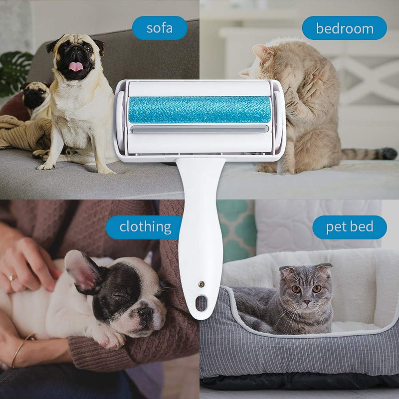 Starbea Pet Hair Remover Roller Dog & Cat Hair Remover for Furniture/Bed, Couch, Carpet, Car Seat,Clothing with Self-Cleaning Base,Efficient Animal Hair Removal Tool - PawsPlanet Australia