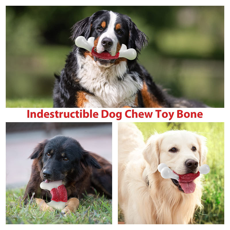 Dog Toys Durable Dog Chew Toys for Aggressive Chewers, Kseroo Aggressive Chew Toys for Large Dogs Medium Breed, Tough Chew Toys for Dogs Teething Toys Dog Extreme Chew Toys Indestructible Best Gift Ribs - PawsPlanet Australia