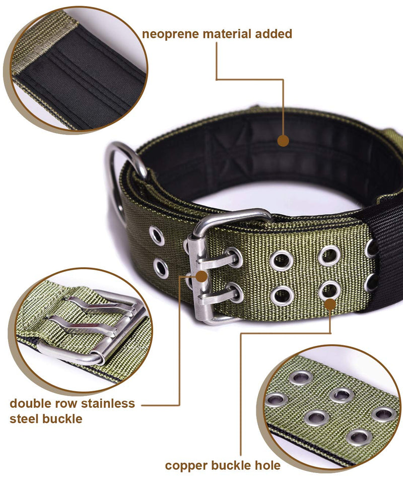 PP COLOR Dog Collar for Large Dogs - 2" Wide Tactical Collars with Handle for Extra Large Breed Dogs , Camo Military Heavy Duty 1/3" Thick Puppy Collar K9 Nylon Pet Collar M Medium - PawsPlanet Australia