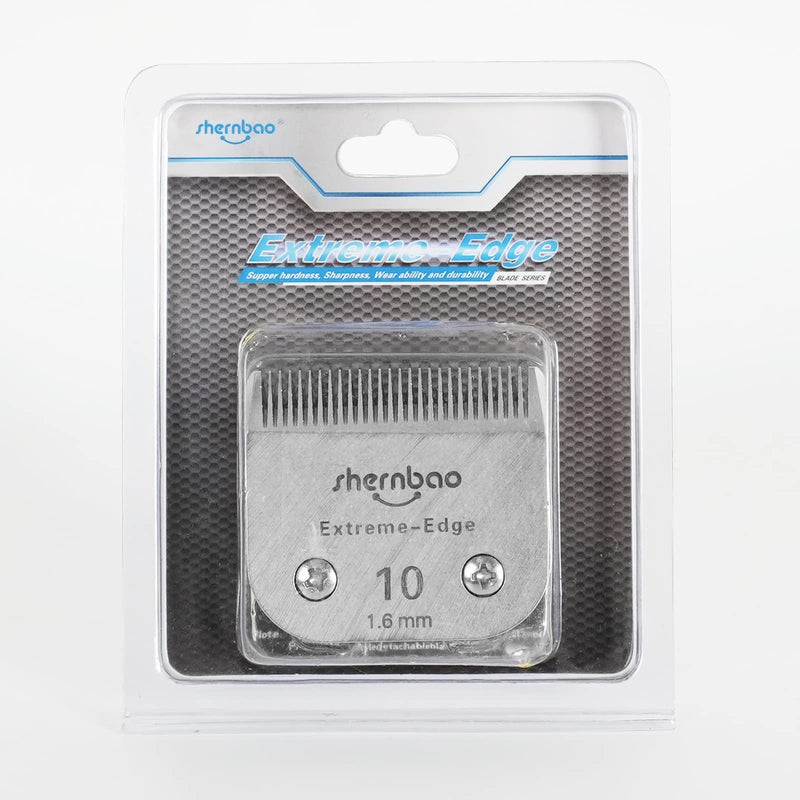 shernbao Extreme-Edge Series Pet Clipper Blade, Made of Japanese High-Carbon Steel Mixing Trace Amounts of Chrome-Vanadium (Crm65), Compatible with Most Andis, Oster, Wahl A5 Clippers 10# 1.6mm - PawsPlanet Australia