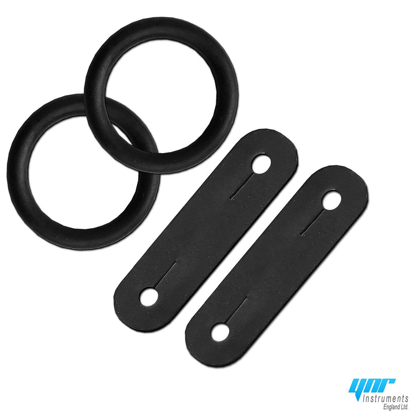 BLACK PEACOCK SAFETY IRONS STIRRUPS RUBBER RINGS & LEATHER CLIPS TABS REPLACEMENT 1 PAIR - PawsPlanet Australia