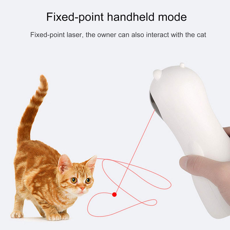 Cat Laser Toy Automatic, Kitten/Dog Interactive Toy-USB Charging Cat Toy With 5 modes , Automatic On/Off And Mute, Catch the Light - Exercise and Training for Pets,Battery Not Includes - PawsPlanet Australia