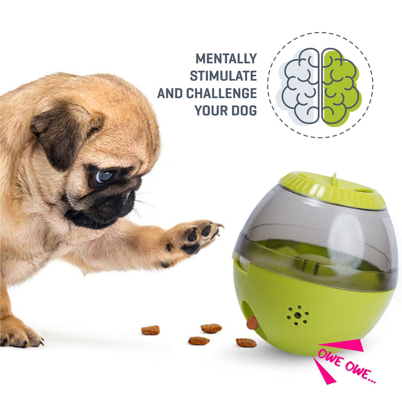 Funny Slow Feeder Dog / Cat Food Ball Dog Snack Toy, Interactive Dog Toy IQ Treat Dispenser Ball Pet Puzzle Toys Green - PawsPlanet Australia