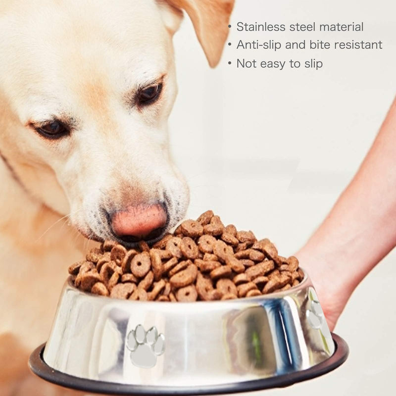 Zoiibuy 3 Piece Cat Bowl Stainless Steel Pet Bowls for Cats Anti-slip Non-spill Cat Food Water Bowl set Multifunctional Cat Feeding Bowls for Kitten Puppy Dog - PawsPlanet Australia