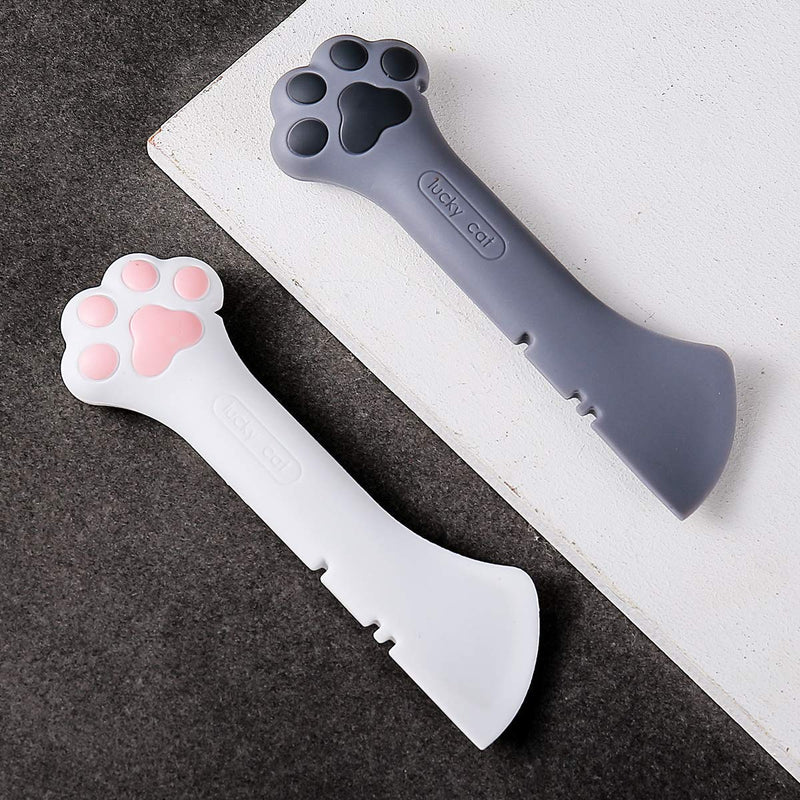 2 Pieces Pet Food Can Spoon,2 Pieces Pet Can Opener Spatula Can Spoon Plastic Pet Food Spoon for Dogs and Cats - PawsPlanet Australia