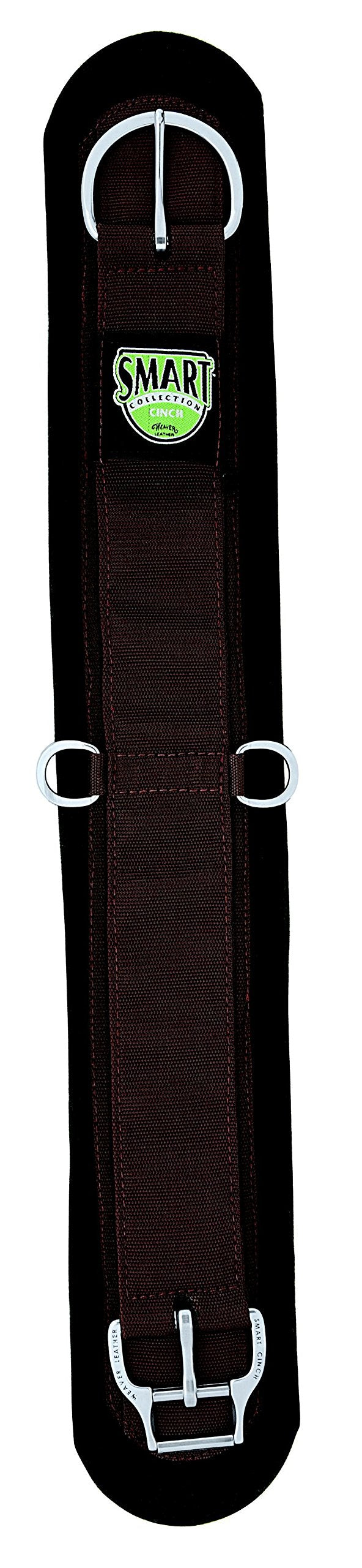 Weaver Leather Felt Lined Smart Cinch with Roll Snug Cinch Buckle 28-Inch Straight Brown - PawsPlanet Australia