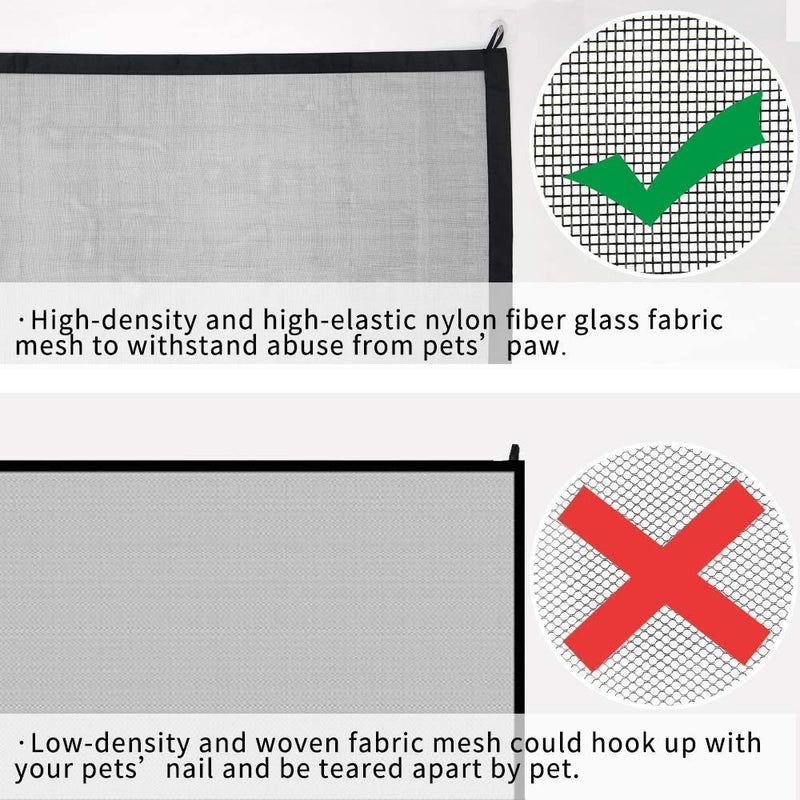 Dog Magic Door Pet Safety Door Dog Magic Protection Safety Gate Portable Folding Mesh Safety Fence 43.5 x 28.3 inch Independent Gauze Door Indoor and Outdoor Installation - PawsPlanet Australia