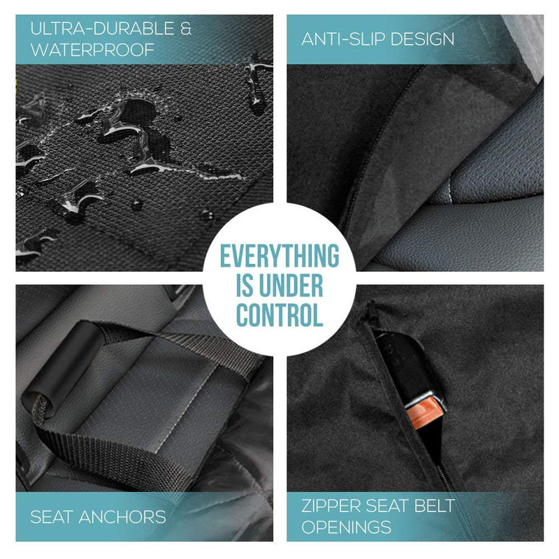 [Australia] - Pet Union Luxury Car Seat Cover/Hammock for Rear Bench (for Large & Small Dogs), Simple Installation & Easy to Clean, Protect Your Car, 100% Waterproof, Anti-Slip Design, Travel Worry-Free 