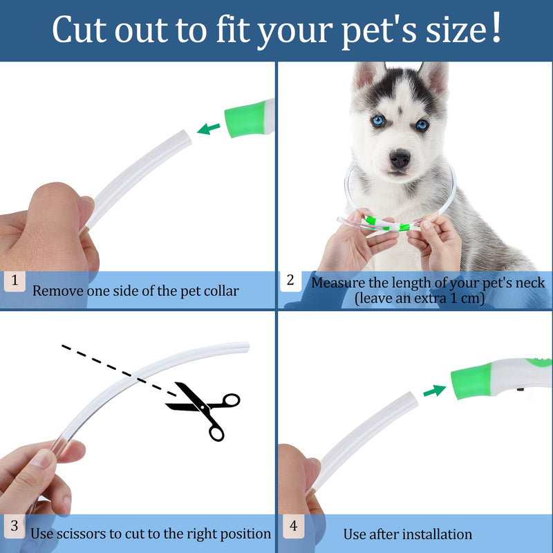 Coolzon LED light collar, rechargeable dog collar, waterproof dog collar, 3 modes, light band, dog collar, length adjustable, super bright collar, cat and dog, small, large, medium, green - PawsPlanet Australia