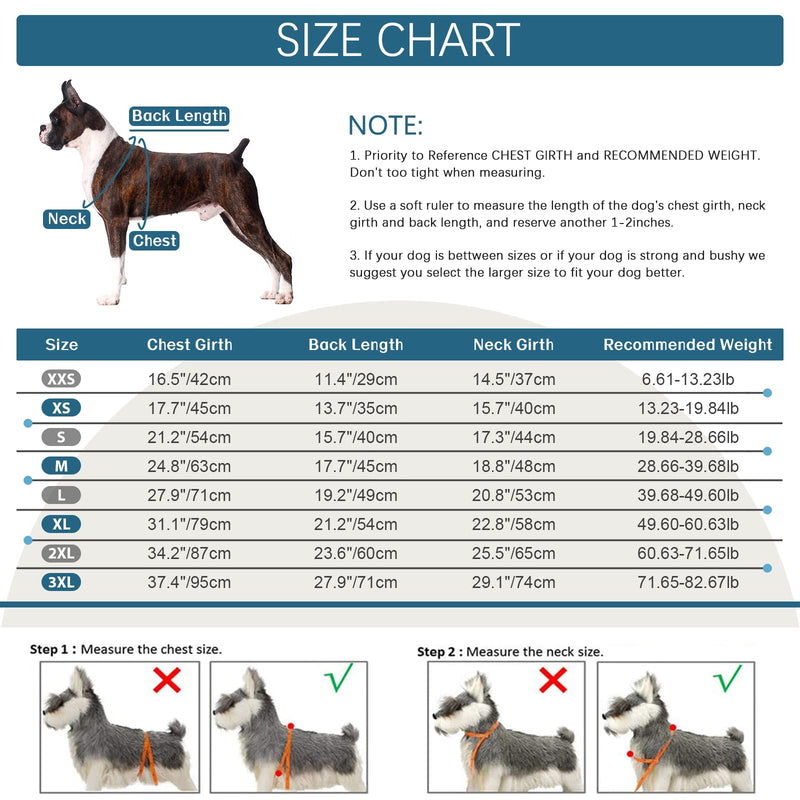 Hjyokuso Winter Dog Coat, Dog Jacket, Soft Fleece Dog Sweater for Small Medium Large Dogs, Windproof Pet Clothes Outfit with Zipper, Chihuahua Clothes (XXS-3XL) XXL Turquoise - PawsPlanet Australia