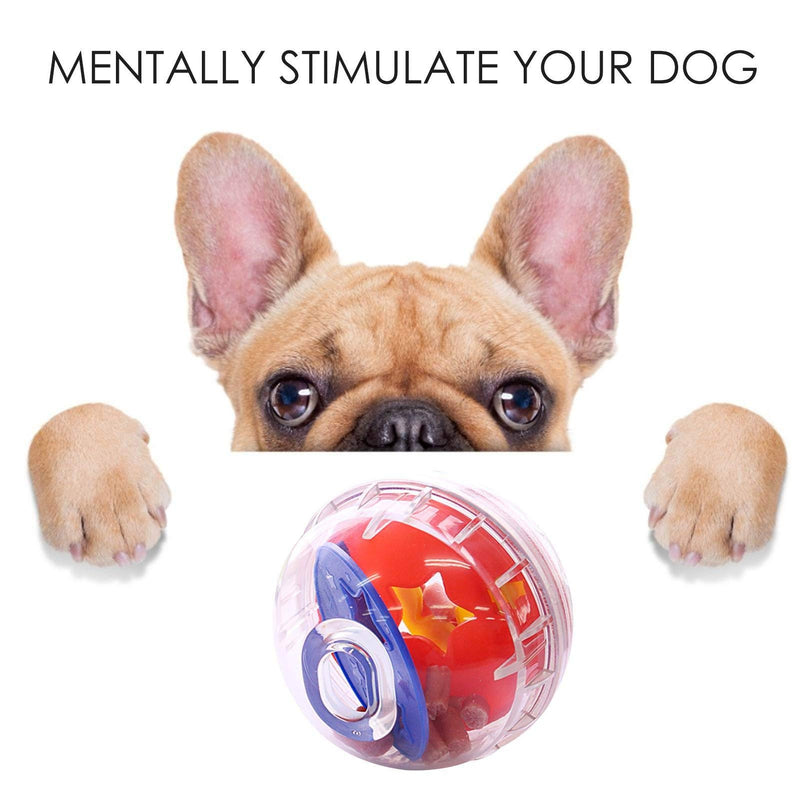 XZMAN Pet Zone IQ Treat Ball, Adjustable Dog Treat Ball Slow Feeder Dog Puzzle Toy Treat Dispensing Toy Interactive Dog Toy For Small To Medium Dogs And Cats L丨l - PawsPlanet Australia