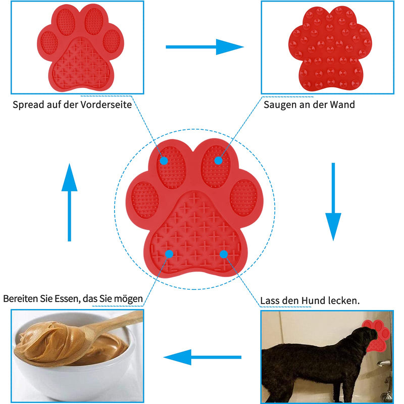 ProChosen Lick Mat for Dogs, Silicone Lick Mat, Fits with 1 Silicone Spatula, for Pet Bathing, Care, Training, Slow Feeder with Super Strong Suction Power - PawsPlanet Australia