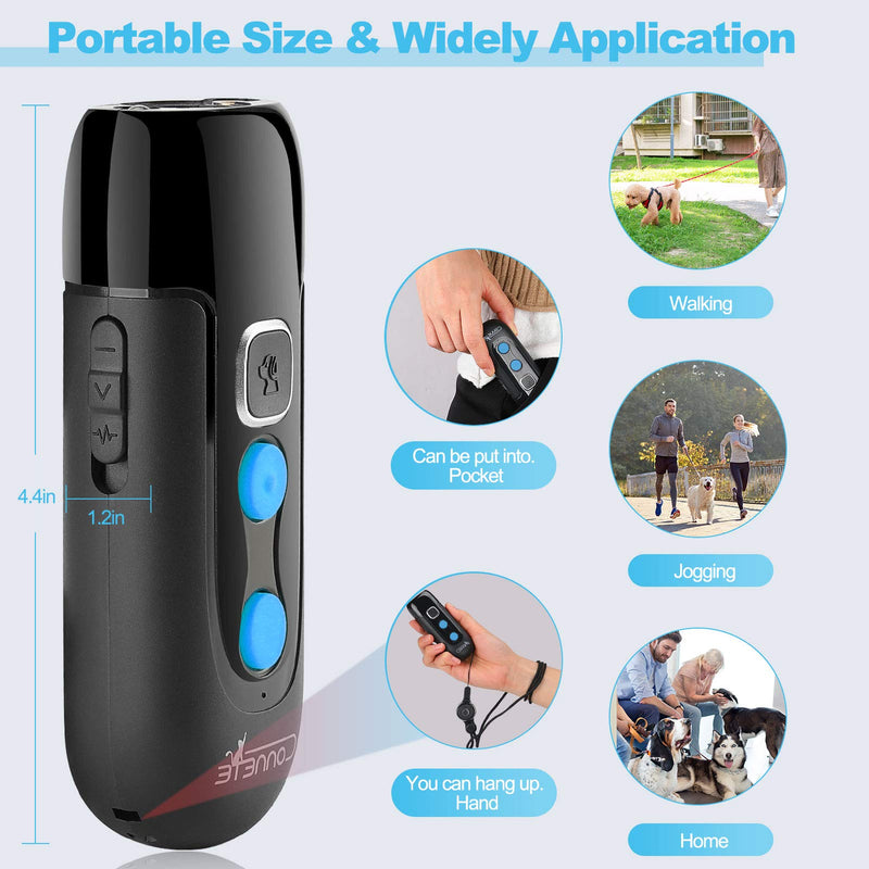 Ultrasonic Dog Barking Deterrent Devices, Rechargeable Bark Control Device, Safe Dog Sonic Repellents & Dog Whistle, Anti Dog Behavior Training Control Devices Blue - PawsPlanet Australia