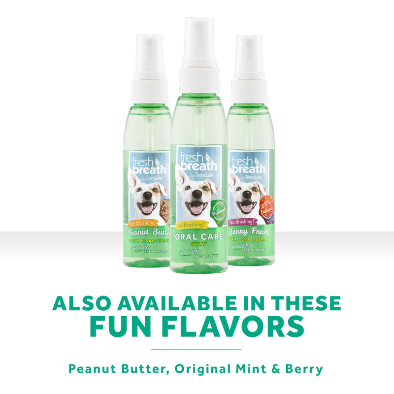 [Australia] - Fresh Breath by TropiClean Vanilla Mint Oral Care Spray for Dogs, 4oz - Made in USA 
