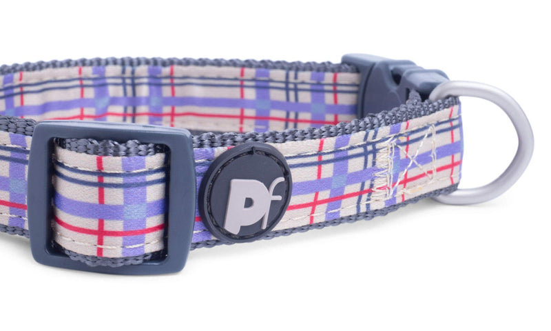 Petface Check Pattern Dog Collar, Medium, Cream - PawsPlanet Australia