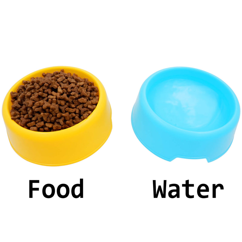 [Australia] - Forest Guys Dog Bowls Cat Bowls Plastic Bowls Yellow + Blue + Pink + Purple 