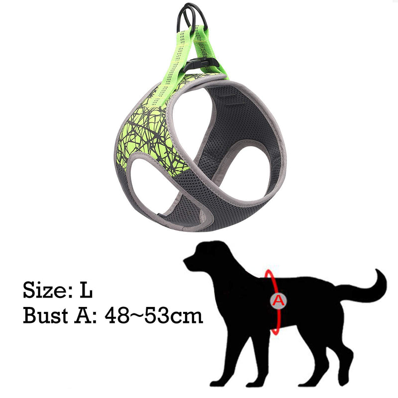 Yisika Puppy Harness,Small Dog Harness Comfortable Breathable Reflective No Pull Harness for Dogs Training or Walking green - PawsPlanet Australia