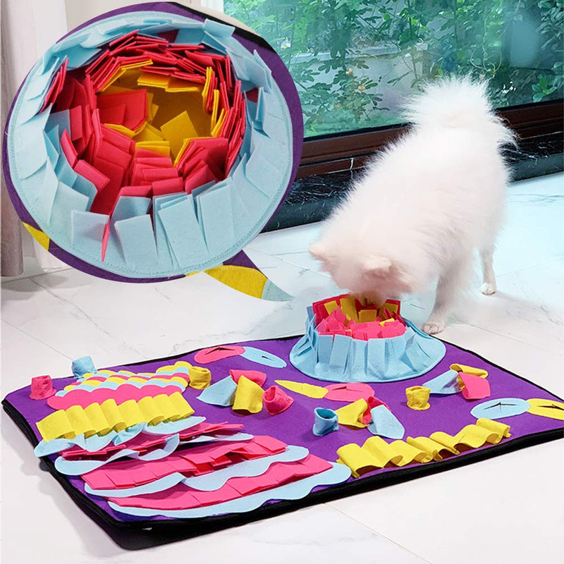 Adracwaro Dogs Snuffle Mat, Pet Sniffing Foraging Mat Slow Feeding Toy for Dog Nosework Training - PawsPlanet Australia