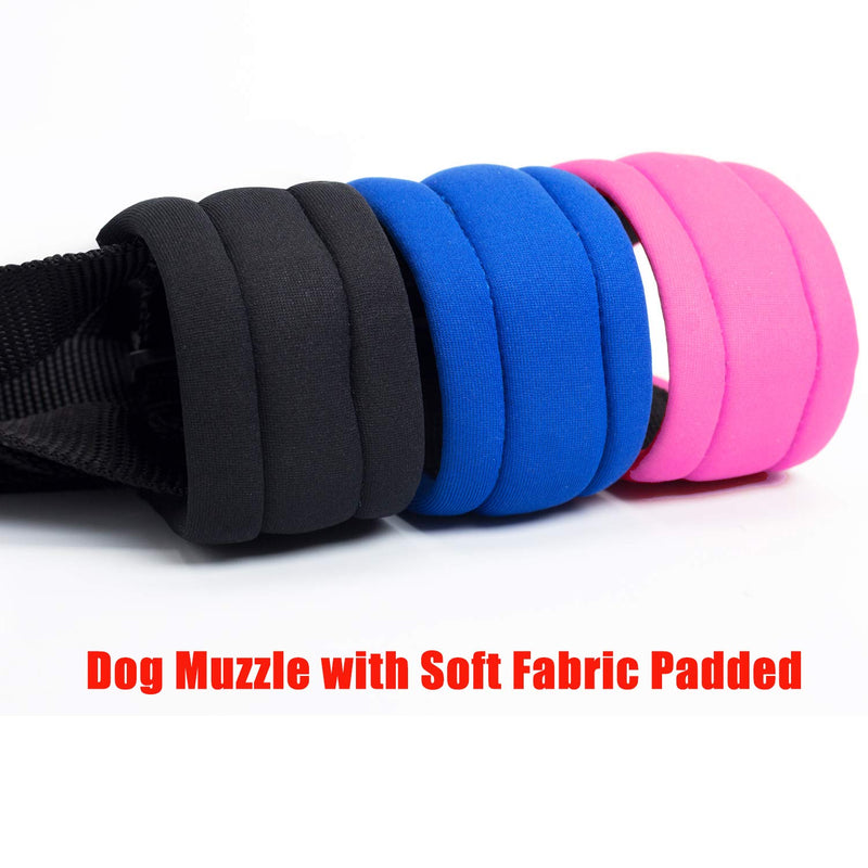 [Australia] - Lepark Dog Muzzle with Fabric for Small, Medium and Large Dogs, Anti Biting, Chewing, Adjustable Neck, Breathable Black 