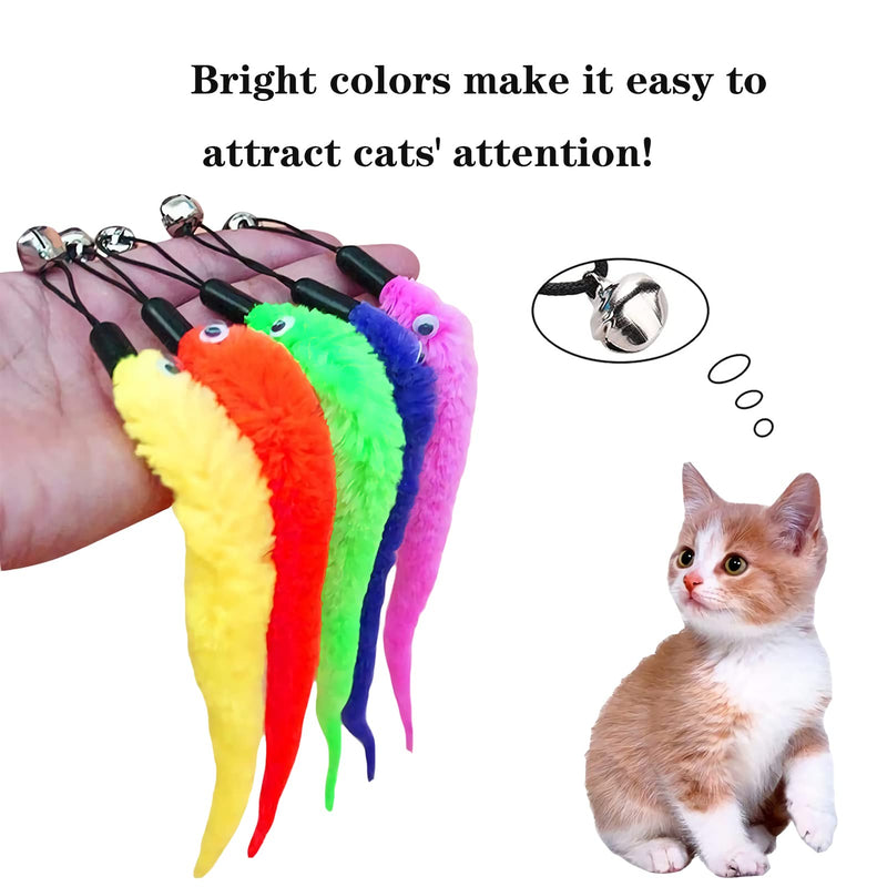 Cat Wall Toy Replacement Accessories 6 Colors Replacement Wall with Cat Toy Bell, Good for Playing Toys for Pets (Pack of 12) - PawsPlanet Australia