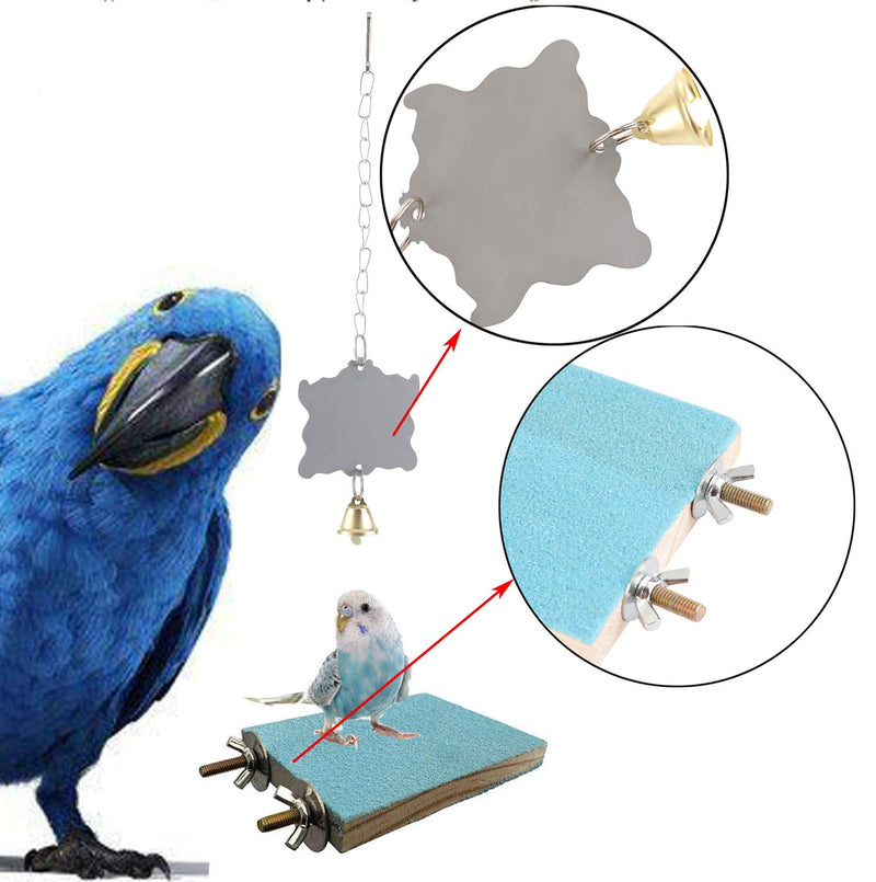 bluesees Bird Chewing Toys, 7-Pack Bird Toys Hanging Swing Shredding Chewing Perches Parrot Toy for Cage Conures Parakeets Cockatiels Macaws Finches Mynah Budgies - PawsPlanet Australia
