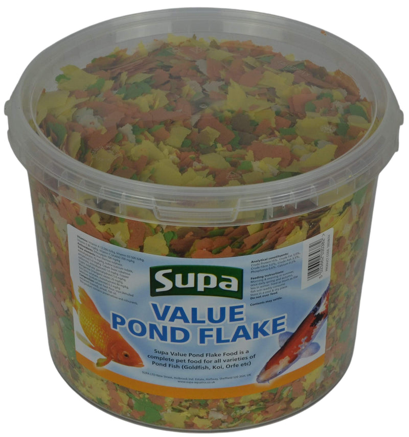 Supa Value Pond Flake Fish Food, 3 Litre Bucket | Premium Quality Koi & Pond Fish Food | Provides A Balanced Diet 1 3 l (Pack of 1) - PawsPlanet Australia