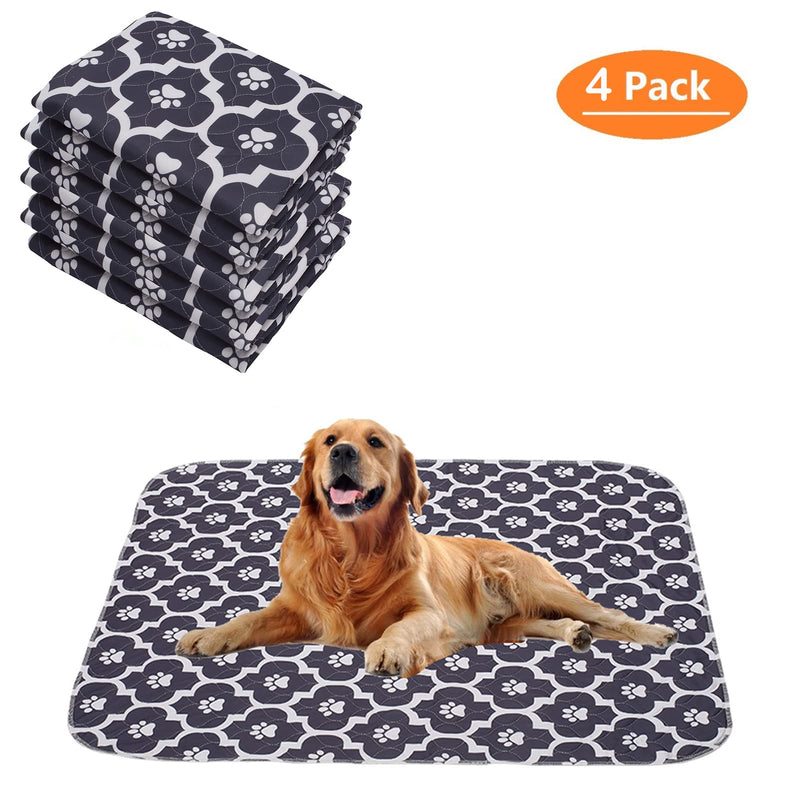 Geyecete Washable Dog Urination Pads Pack of 4, PIPI Mats for Dogs, Puppy Pad Training Pads Reusable, Absorbent Mats for Dogs, Cats, Rabbits, Guinea Pigs-S - PawsPlanet Australia