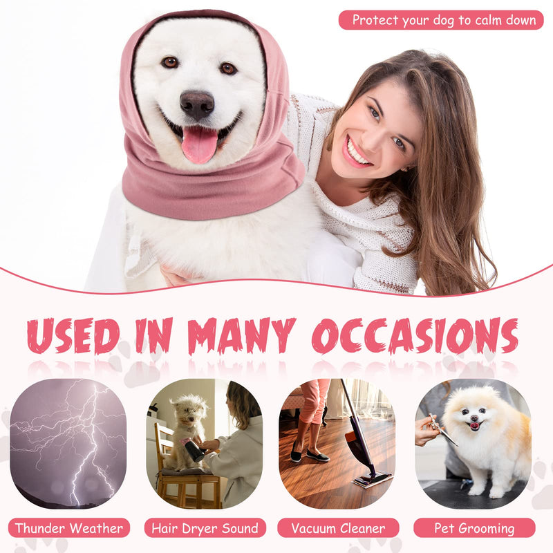 2 Pieces Dog Snood Protectors Pet Dog Neck and Ears Warmer Dogs Ear Muffs Noise Protection Dog Ear Wrap for Calming Anxiety Relief Grooming Dog Earmuff Dog Ear Protectors - PawsPlanet Australia