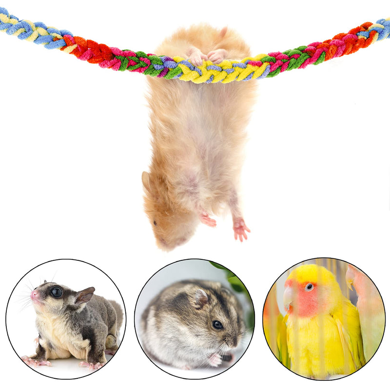 jiebor 6Pcs Sugar Glider Toys Cage Accessories Hanging Climbing Rope for Rat Ferret Hamster Parrot Small Birds Animal - PawsPlanet Australia