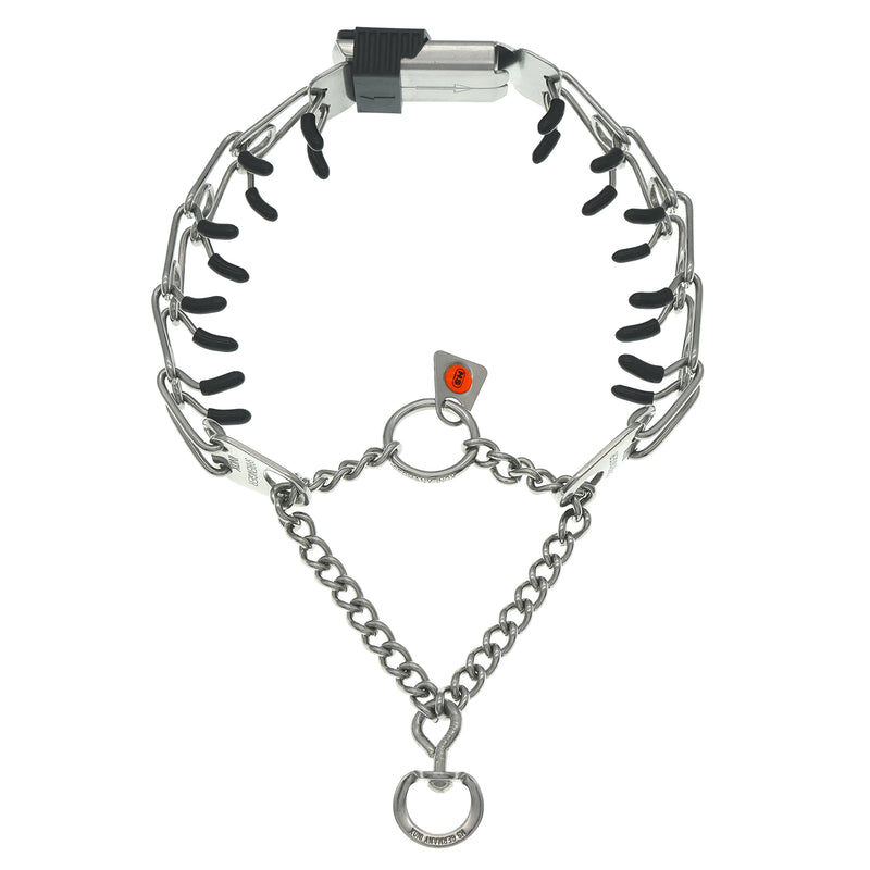 Herm Sprenger Stainless Steel Ultra-Plus Dog Collar with Quick Release ClicLock Buckle, 3 Extra Links, 30 Comfort Tips for Small Medium Large Dogs Professional Training Collar Made in Germany Medium-Large (3.2 mm links) - PawsPlanet Australia