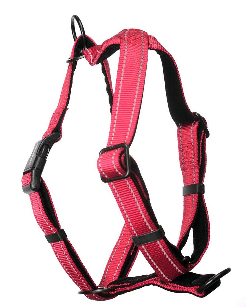 [Australia] - Dog Harness - Non-Pull No-Choke Humane Adjustable Reflective Dog Training Harness, Non Pulling Pet Harness, Easy Step-in Adjustable Harness for Control Large Red 