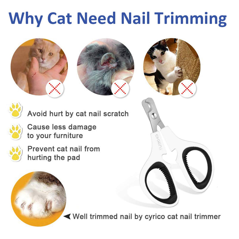 OneCut Pet Nail Clippers, Update Version Cat & Kitten Claw Nail Clippers for Trimming, Professional Pet Nail Clippers Best for a Cat, Puppy,Rabbit, Kitten & Small Dog,Sharp & Safe Black - PawsPlanet Australia