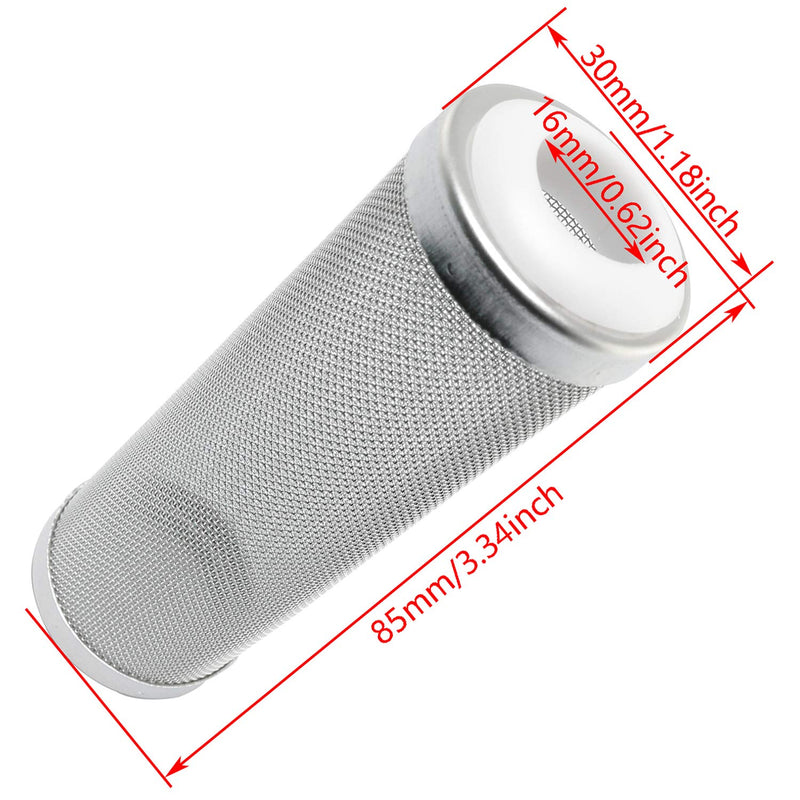 [Australia] - DGZZI Aquarium Tank Filter 16mm Stainless Steel Mesh Strainer Pre-Filter Tube Intake Filter 