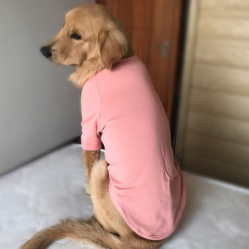 Lovelonglong 2019 Dog Pullover Sweatshirt Autumn Winter Cold Weather Dog T-Shirts for Small Medium Large Size Dogs 100% Cotton Made M (small dog -9lbs) Lotus Pink - PawsPlanet Australia