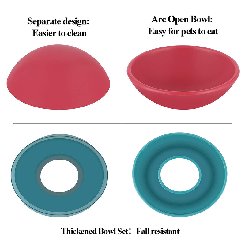 17 Oz Cat Bowl 60° Titled Cat Food Bowl Fall Resistant Cervical Spine Stress Free Dog Bowl Anti-Tipping Thickened Kitten Dish Bowl Non-Slip Water Bowl Suitable for Indoor Small Pet Christmas Set - PawsPlanet Australia