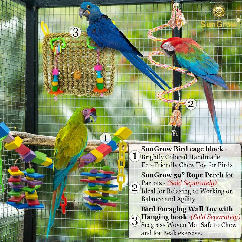 [Australia] - Parrot Toy, Brings Out Your Bird’s Wild Side, Challenges and Stimulates Your Genius Pet, Fun Play Also Trims Beak 