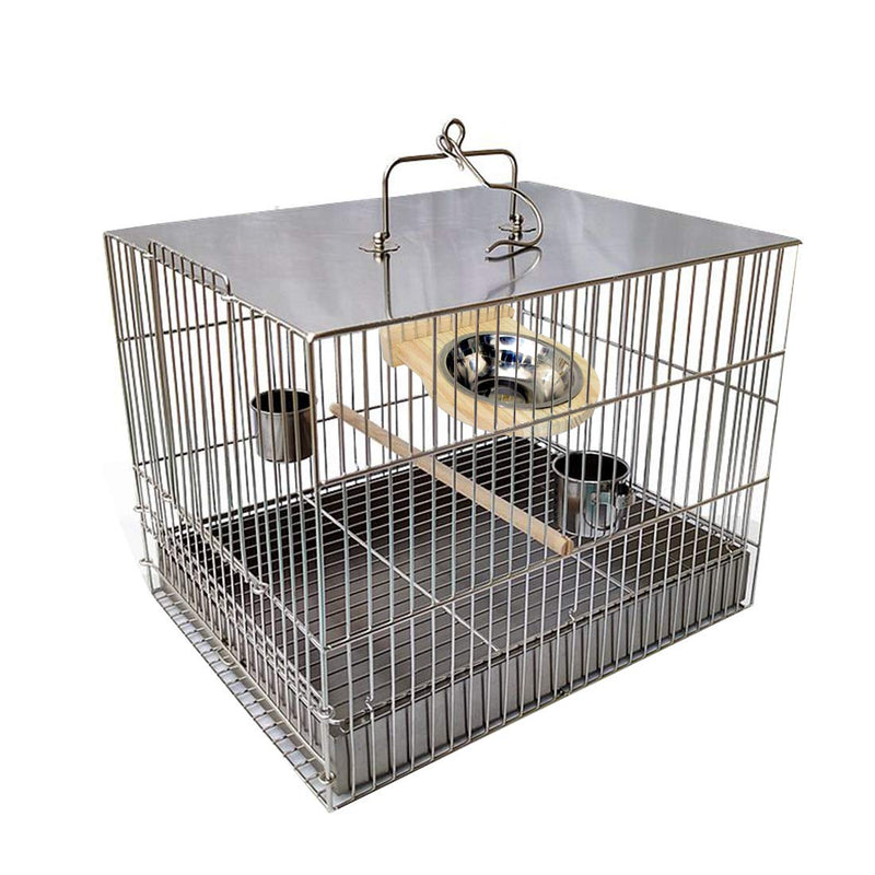 [Australia] - Hamiledyi Bird Food Bowl Stainless Steel-Clamp Holder Cage Bird Feeder Dish for Cockatiel Budgies Parakeet Parrot 